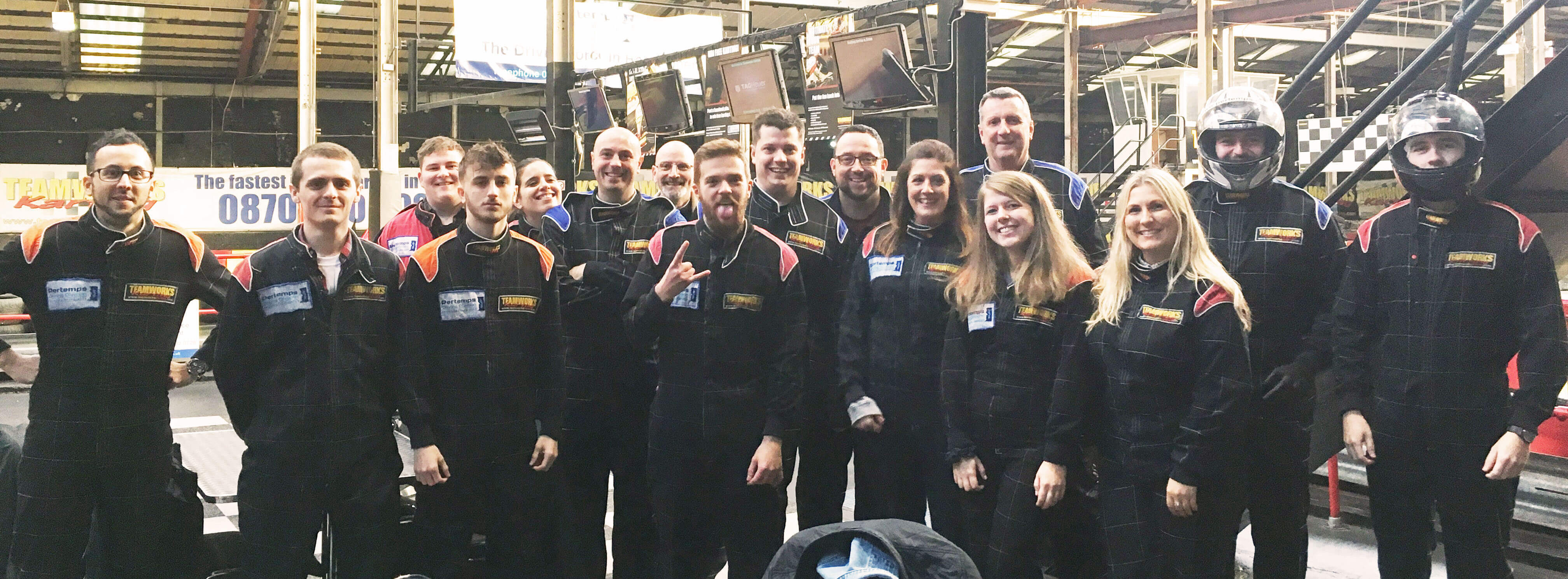 Members of the Clearmark team racing ready