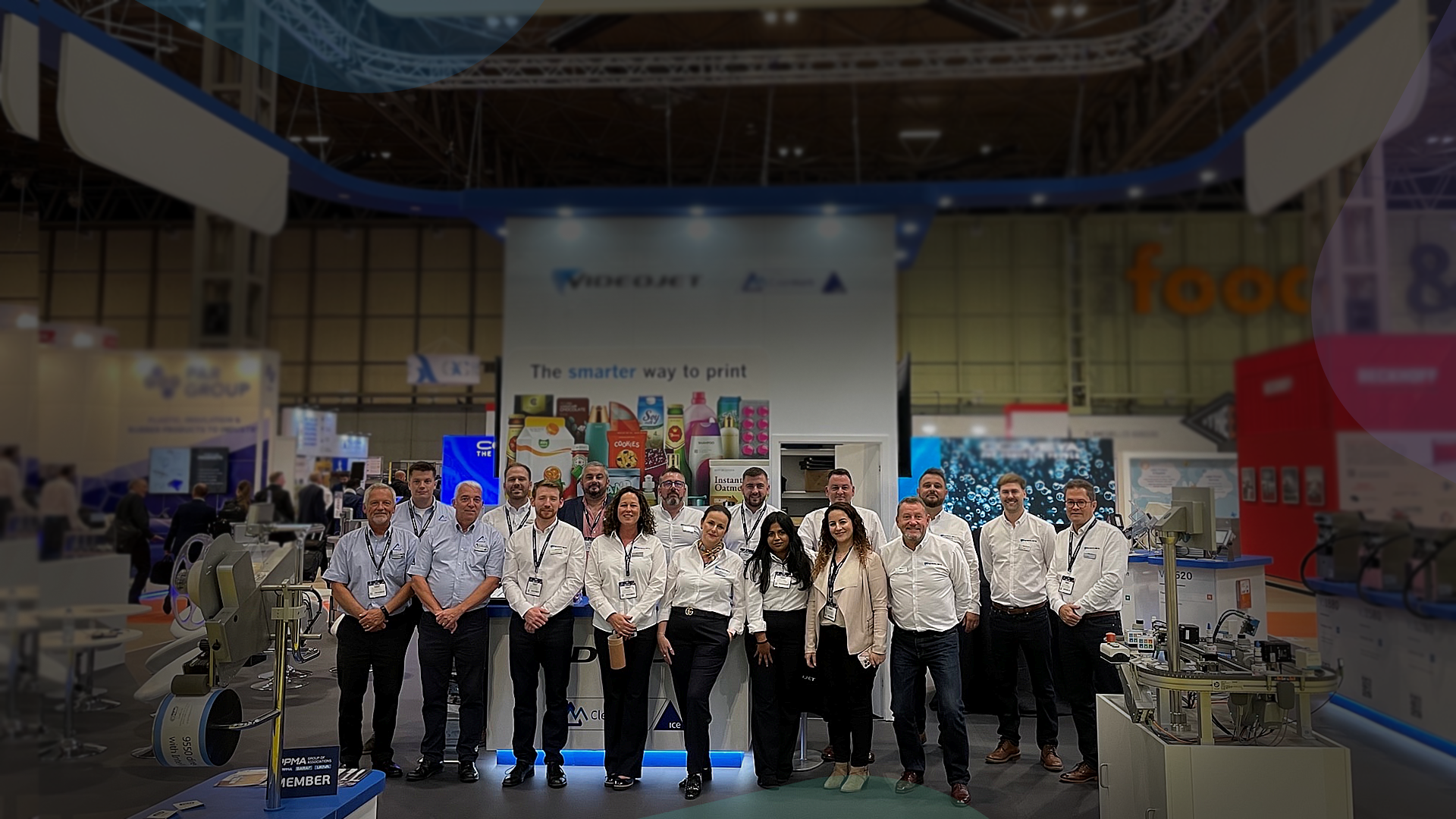 Clearmark and Videojet teams at PPMA exhibition show 2023