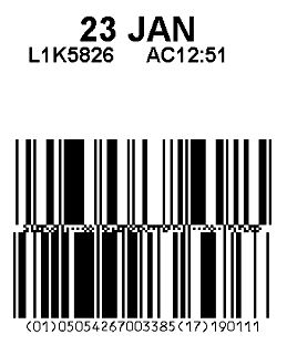 Example G21-128 barcode